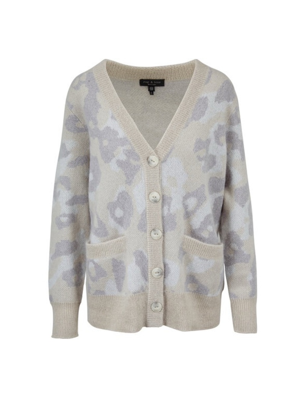 rag & bone Cream and Light Gray Leopard Print Cardigan - 80% OFF MSRP!!!